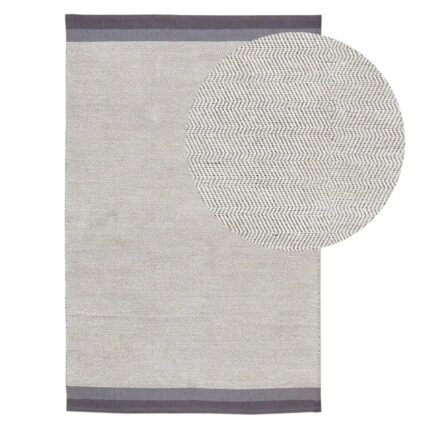 Elston Cotton Rug - Mist Grey - 160cm x 230cm