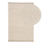 Outlet - Cotham Clay & Natural Striped Wool with Cotton Rug - 200 x 290cm