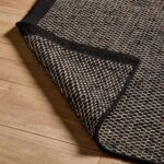 Outlet - Atcham Black Pebble Wool with Cotton Rug - 200 x 290cm - Image 3