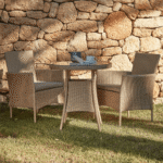 Outlet - Kemble/Marston Outdoor Stackable Chair - Natural Brown - Set of 2