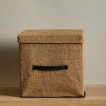 Cara 8 Cube Storage Unit in Chalk White & 4 Jute Handled Box Drawers - Image 2