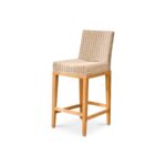 Reid Linen Grey Bar Stools - Set of 2 - Whitewash Mindi Wood Legs - Image 7
