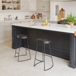 Aiden Black Mango Wood Backless Bar Stools - Set of 2 - Black Iron Legs - Image 2