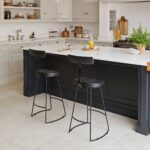 Aiden Black Mango Wood Bar Stools - Set of 2  - Black Iron Legs - Image 2