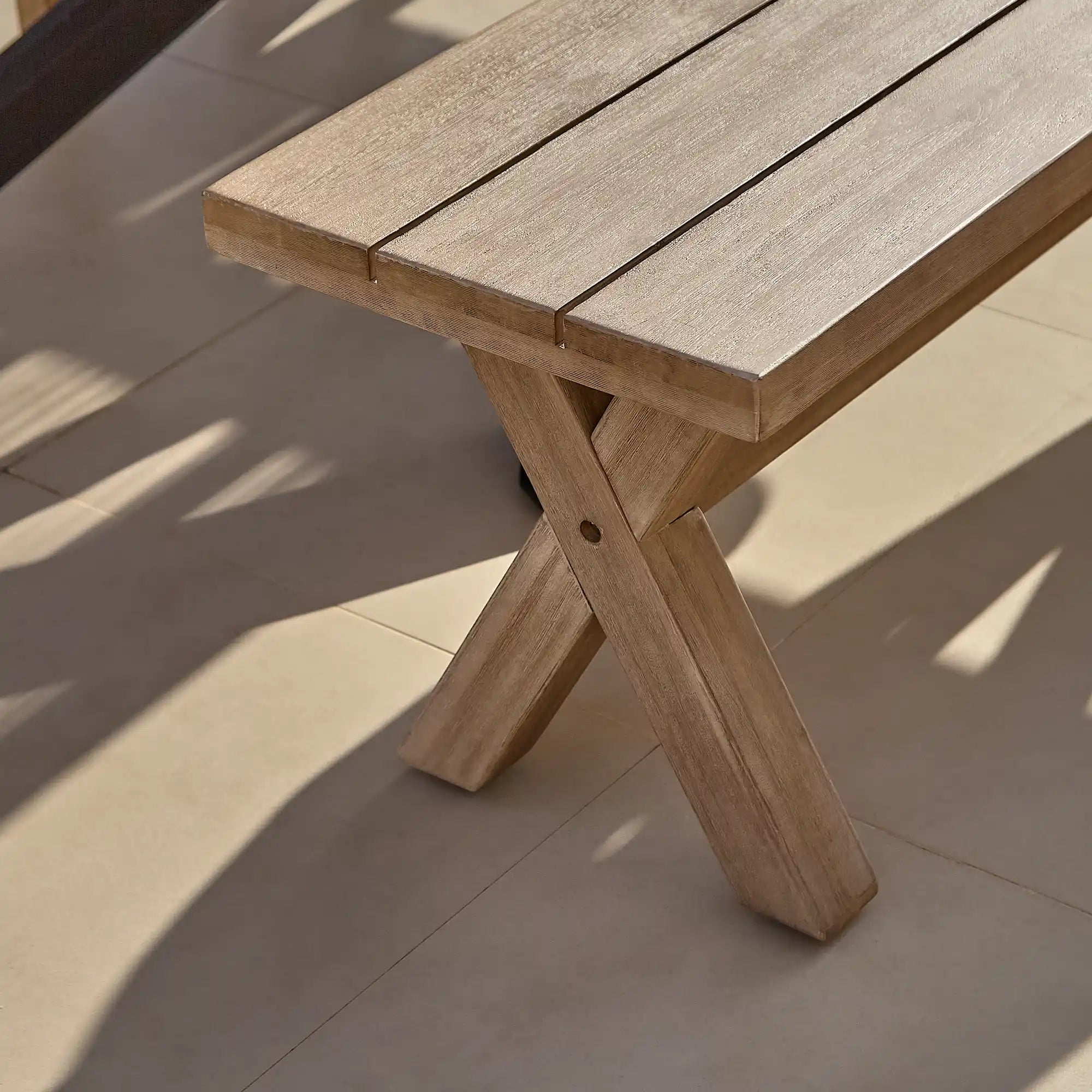 Palm 6 Seater Wooden Garden Dining Set with 4 Shiro Chairs & Charlotte Bench - Image 13