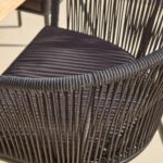 Hali 4 Seater Outdoor Dining Set with Hali Black Chairs - 175cm - Image 9