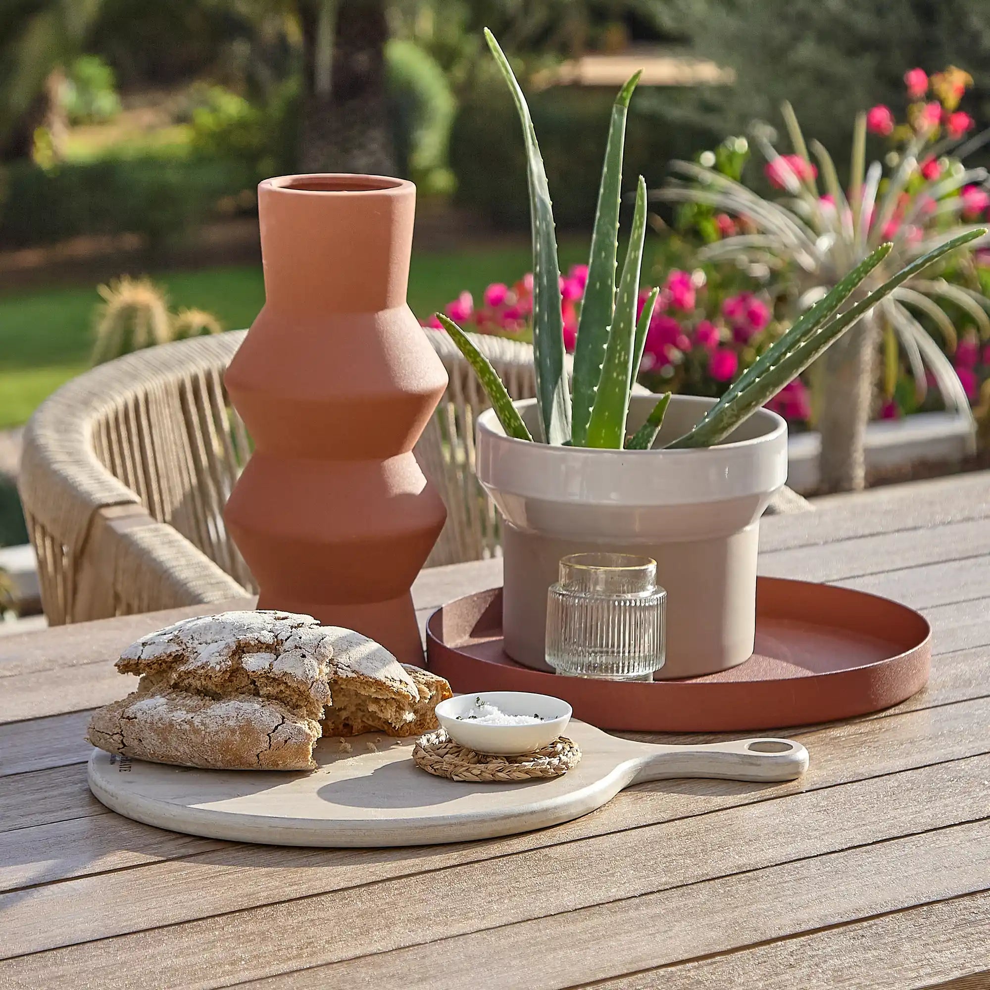 Amelia 6 Seater Wooden Garden Dining Set with 6 Nala Chairs - Image 10