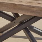 Amelia 6 Seater Wooden Garden Dining Set with 2 Shiro Chairs & 2 Benches - Image 9