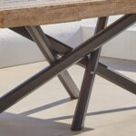 Amelia 6 Seater Wooden Garden Dining Set with 4 Shiro Chairs & Bench - Image 7