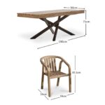 Amelia 6 Seater Wooden Garden Dining Set with 6 Shiro Cushioned Chairs - Image 20