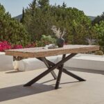 Amelia 6 Seater Wooden Garden Dining Set with 4 Shiro Chairs & Bench - Image 2