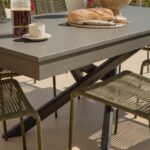 Amelia 6 Seater Dove Grey Concrete Garden Dining Set with Ryder Khaki Chairs - Image 8