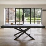 Amelia Black Extendable Dining Table Set - 6 Seater - Freya Fern Green Dining Chairs - Black Legs - Image 3