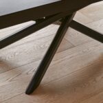 Amelia Black Extendable Dining Table Set - 6 Seater - Freya Fern Green Dining Chairs - Black Legs - Image 5