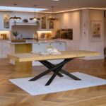 Amelia Pale Oak Wood Dining Table - Extendable - Black Legs - Image 4
