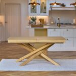 Amelia Pale Oak Wood Dining Table - Extendable - Image 5