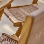 Ashby 4 Seater Wooden Round Garden Dining Set with 4 Cove Rope Chairs   - 130cm - Image 6