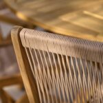 Ashby 8 Seater Wooden Round Garden Dining Set with 8 Cove Rope Chairs   - 160cm - Image 7