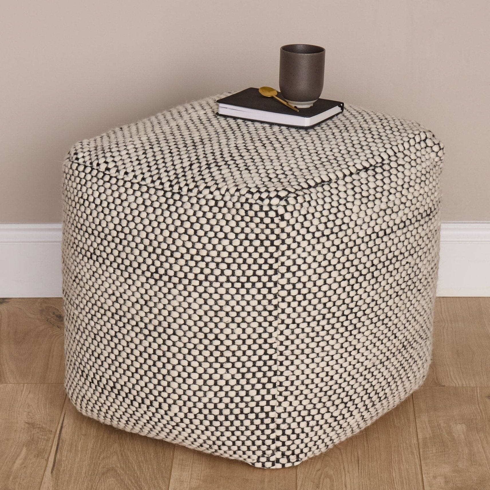 ATCHAM_CLAY_NATURAL_OTTOMAN_AND_RUG_CLAY_NATURAL_BLACK1_c67371c1-1ad3-414c-919f-be17f6d5c579 Atcham Wool & Cotton Ottoman Stool - Black/Natural