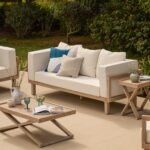 Akira 8 Seater Wooden Garden Sofa Set with Coffee and 2 Akira Side Tables - Image 2