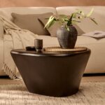 Alder Mango Wood Coffee Table - Jet Black