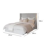 Outlet - Alice King Ottoman Bed - Cloud Grey - Image 10