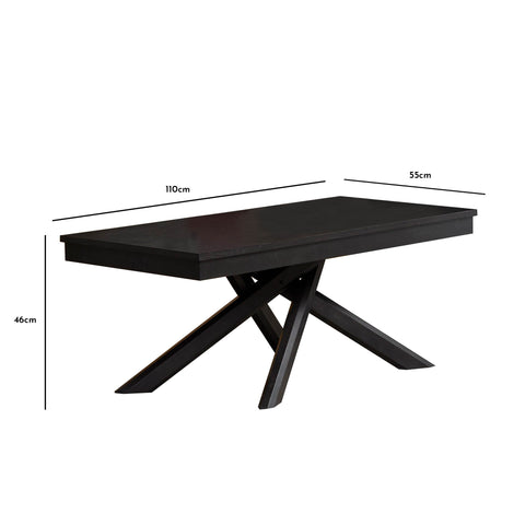 Outlet - Amelia Black Wood Coffee Table 1 Amelia Black Wood Coffee Table - Laura James