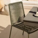 Amelia 6 Seater Dove Grey Concrete Garden Dining Set with Ryder Khaki Chairs - Image 10