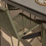 Amelia 6 Seater Dove Grey Concrete Garden Dining Set with Ryder Khaki Chairs - Image 7