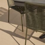 Amelia 6 Seater Dove Grey Concrete Garden Dining Set with Ryder Khaki Chairs - Image 12