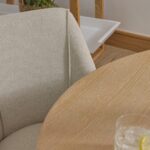 Amelia Whitewash Oval Extending Dining Table Set - 6 Seater - Freya Sand Dining Chairs - Whitewash Oak Legs - Image 5