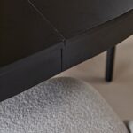 Amelia Black Oak Oval Extending Dining Table Set - 6 Seater - Freya Oat Boucle Dining Chairs- Black Oak Legs - Image 8
