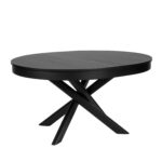 Amelia Black Oak Oval Extending Dining Table Set - 6 Seater - Freya Oat Boucle Dining Chairs- Black Oak Legs - Image 17
