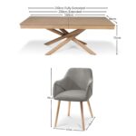 Amelia Whitewash Extendable Dining Table Set - 6 Seater - Freya Fossil Carver Chairs - Whitewash Legs - Image 12