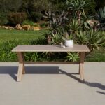 Charlotte Wooden Garden Table - Whitewash Acacia - Image 2