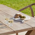 Charlotte Wooden Garden Table - Whitewash Acacia - Image 3
