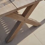 Charlotte Wooden Garden Table - Whitewash Acacia - Image 7