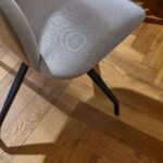 Archer Office Swivel Chair - Soft Beige with Black legs - Image 4