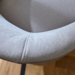 Archer Office Swivel Chair - Soft Beige with Black legs - Image 5