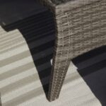 Aston 9 Seater Rattan Garden Corner Sofa Set with Fire Pit - Grey Weave - Image 16