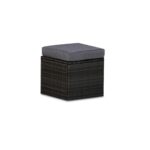 Aston 9 Seater Rattan Garden Corner Sofa Set with Grey Cantilever LED Premium Parasol - Firepit - Grey - Image 20