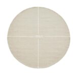 Outlet - Atcham Clay/Natural Round Rug Wool with Cotton  - 150cm - Image 7