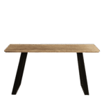 Atlas Chalked Mango Wood Dining Table Set -  6 Seater - Freya Ecru Boucle Dining Chairs - Black Oak Legs - Image 7