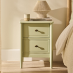 Aubrey 2 Drawer Bedside Table - Pistachio Green
