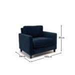 Ava Ink Armchair - Black Oak Legs - Image 6