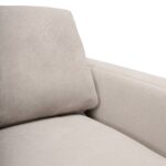 Ava Soft Beige Armchair - Pale Oak Legs - Image 3