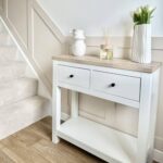 Bampton Alabaster White 2 Drawer Console Table - Image 2
