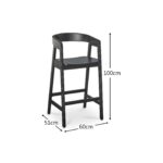Outlet - Ella Black Oak Bar Stool - Image 6