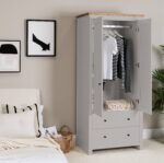 Bampton 3 Piece Bedroom Set - 3 Over 4 Chest of Drawers - Stone Grey - Image 3
