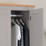 Bampton Double Wardrobe - Stone Grey - Image 6